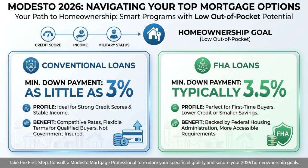 Popular Low Down Payment Options for 2026
